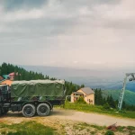 army truck in muntele mic