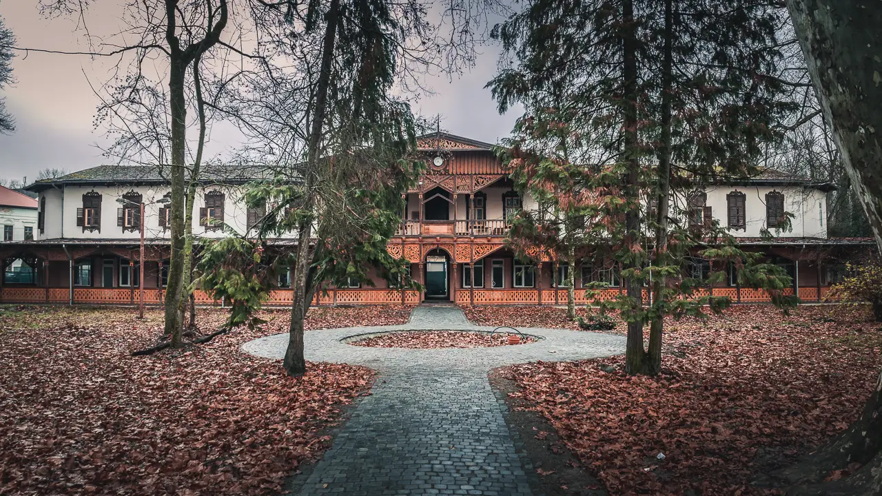 The Bazar villa in the dendrological park in Buziaș.